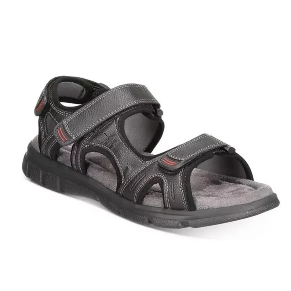 NWT Weatherproof Cameron adjustable black walking sport sandals size 13